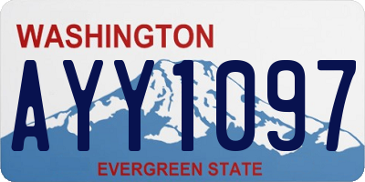 WA license plate AYY1097