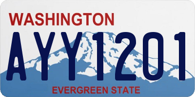 WA license plate AYY1201