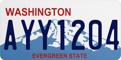 WA license plate AYY1204