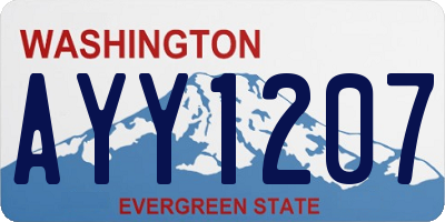 WA license plate AYY1207