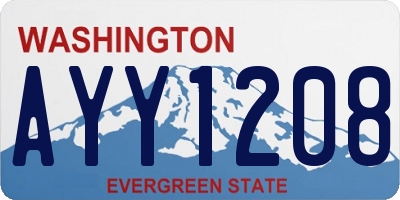 WA license plate AYY1208