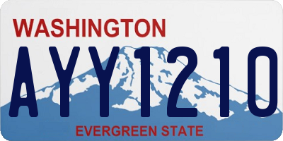 WA license plate AYY1210