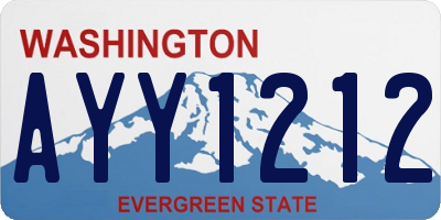 WA license plate AYY1212