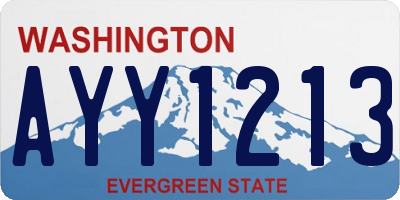 WA license plate AYY1213