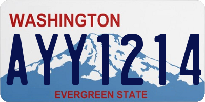 WA license plate AYY1214