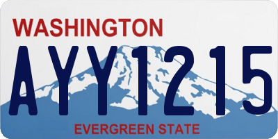 WA license plate AYY1215