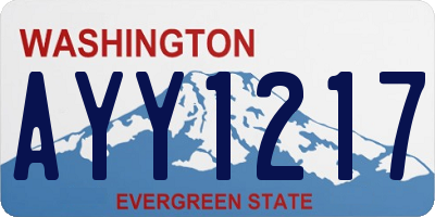 WA license plate AYY1217