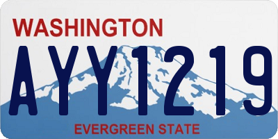 WA license plate AYY1219