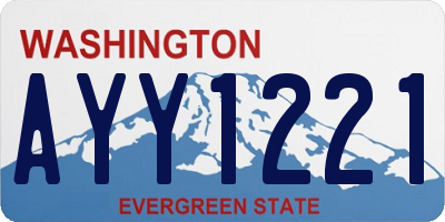 WA license plate AYY1221