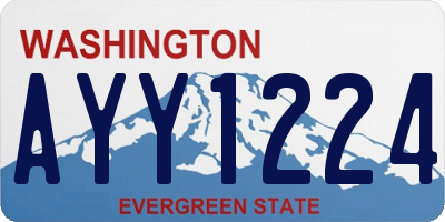 WA license plate AYY1224