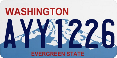 WA license plate AYY1226