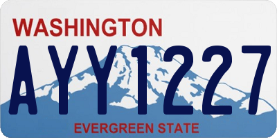 WA license plate AYY1227