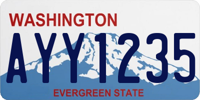 WA license plate AYY1235