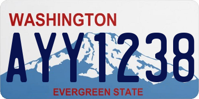 WA license plate AYY1238