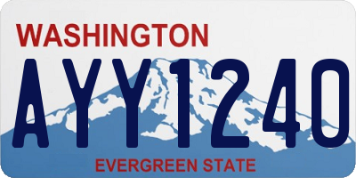 WA license plate AYY1240