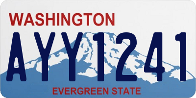 WA license plate AYY1241