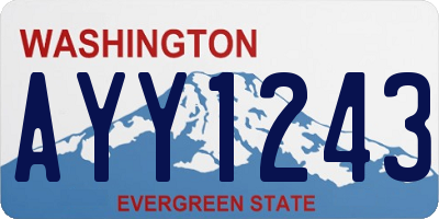 WA license plate AYY1243