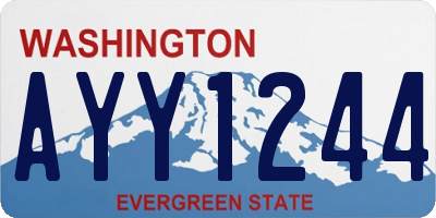 WA license plate AYY1244