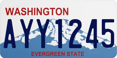 WA license plate AYY1245