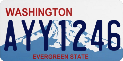 WA license plate AYY1246