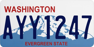 WA license plate AYY1247