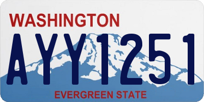 WA license plate AYY1251