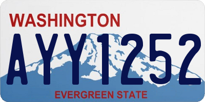 WA license plate AYY1252