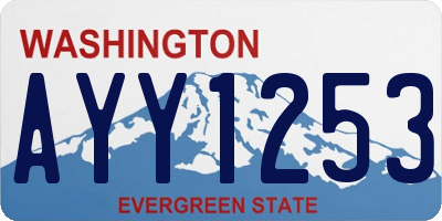 WA license plate AYY1253