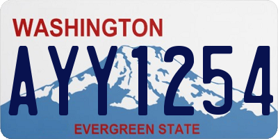 WA license plate AYY1254