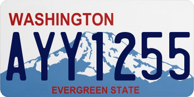 WA license plate AYY1255