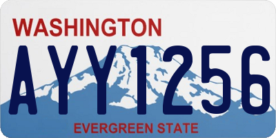 WA license plate AYY1256