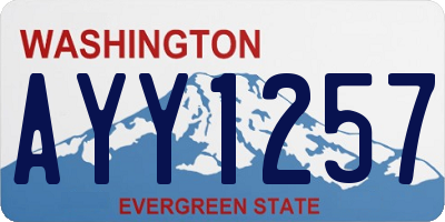 WA license plate AYY1257