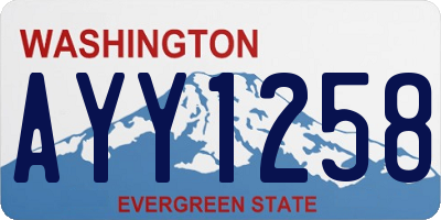 WA license plate AYY1258