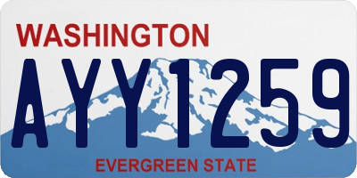 WA license plate AYY1259