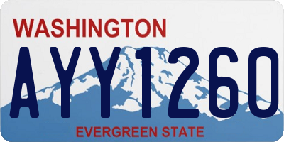 WA license plate AYY1260