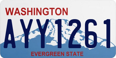 WA license plate AYY1261