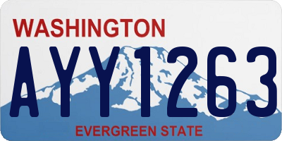 WA license plate AYY1263