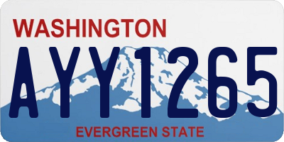 WA license plate AYY1265