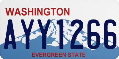 WA license plate AYY1266