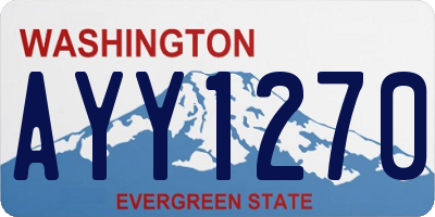 WA license plate AYY1270