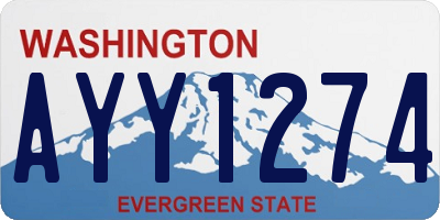 WA license plate AYY1274