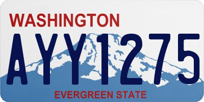 WA license plate AYY1275