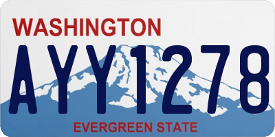 WA license plate AYY1278