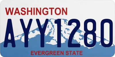 WA license plate AYY1280