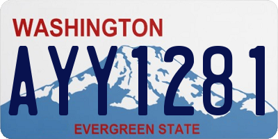 WA license plate AYY1281