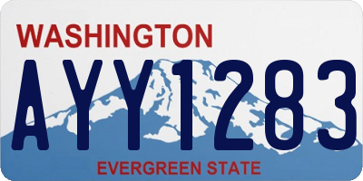 WA license plate AYY1283