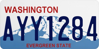 WA license plate AYY1284