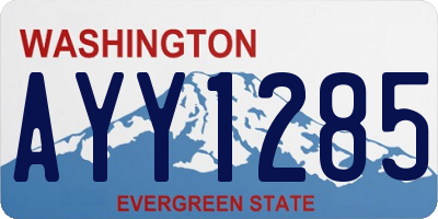 WA license plate AYY1285