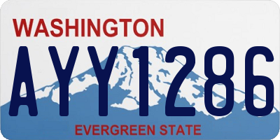 WA license plate AYY1286