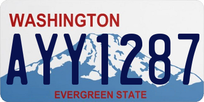 WA license plate AYY1287